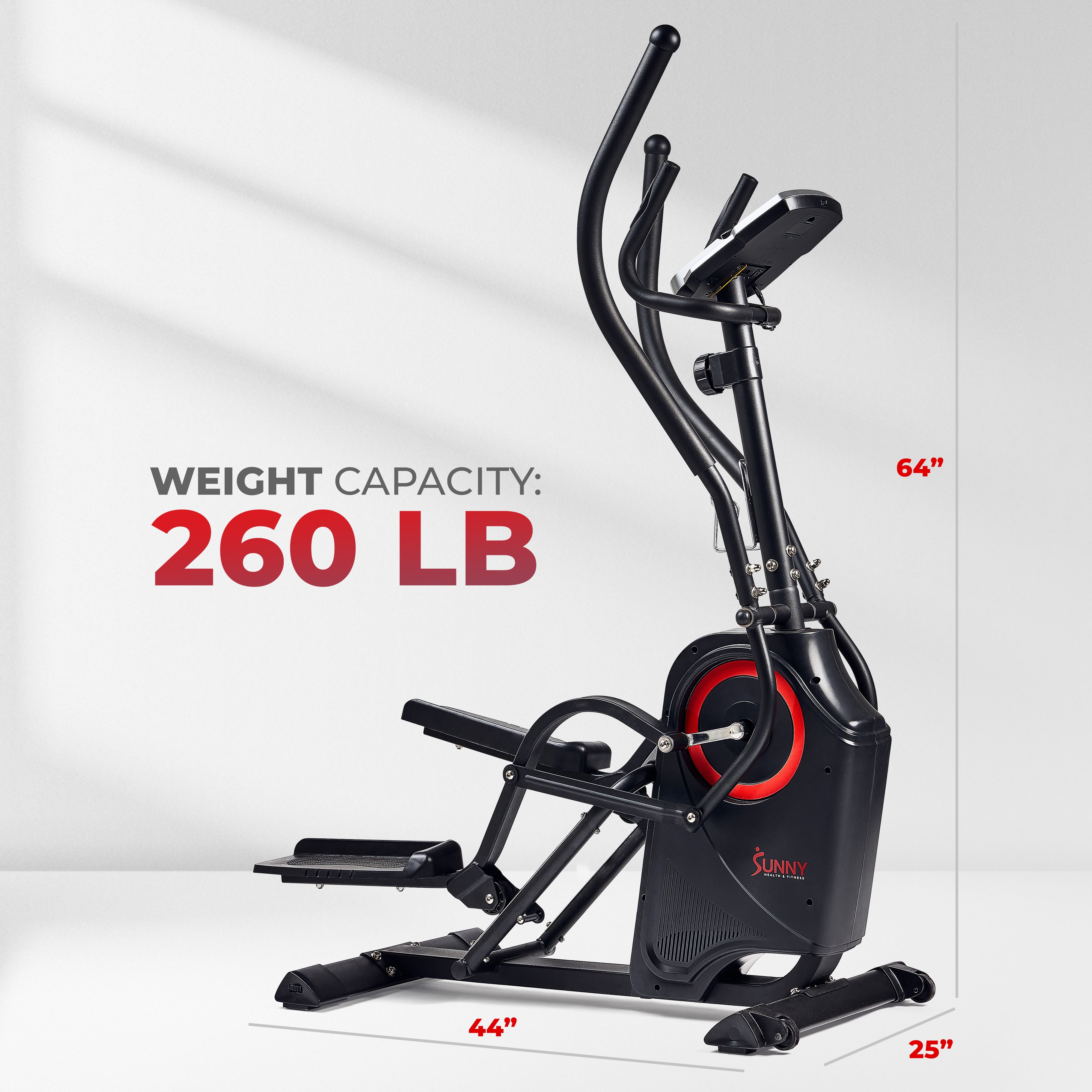 Sunny Health & Fitness Magnetic Vertical Elliptical Cardio Climber Machine and Exercise Stepper, Workout Cross Trainer, SF-E3919