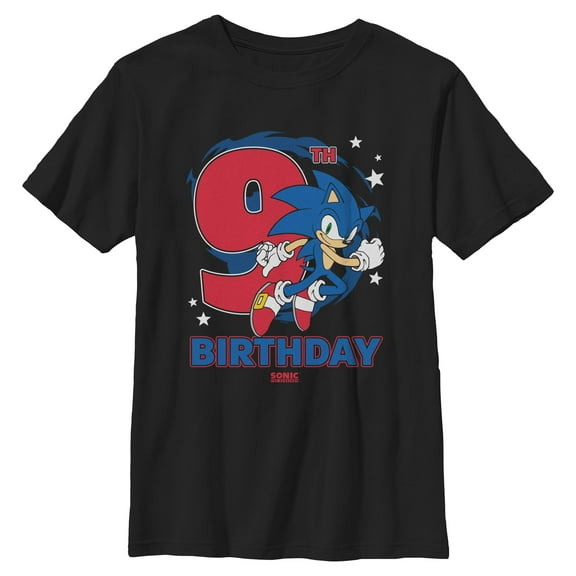 Boys Sonic the Hedgehog 9th Birthday T Shirt