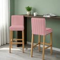 thumbnail image 2 of Thin Red Striped Bar Stool Covers - Stretch Dining Chair Covers Set of 2, Farmhouse Modern Red Stripes Bar Chair Cover Removable Counter Stool Pub Chairs Slipcovers Protectors for Kitchen/Cafe, 2 of 9