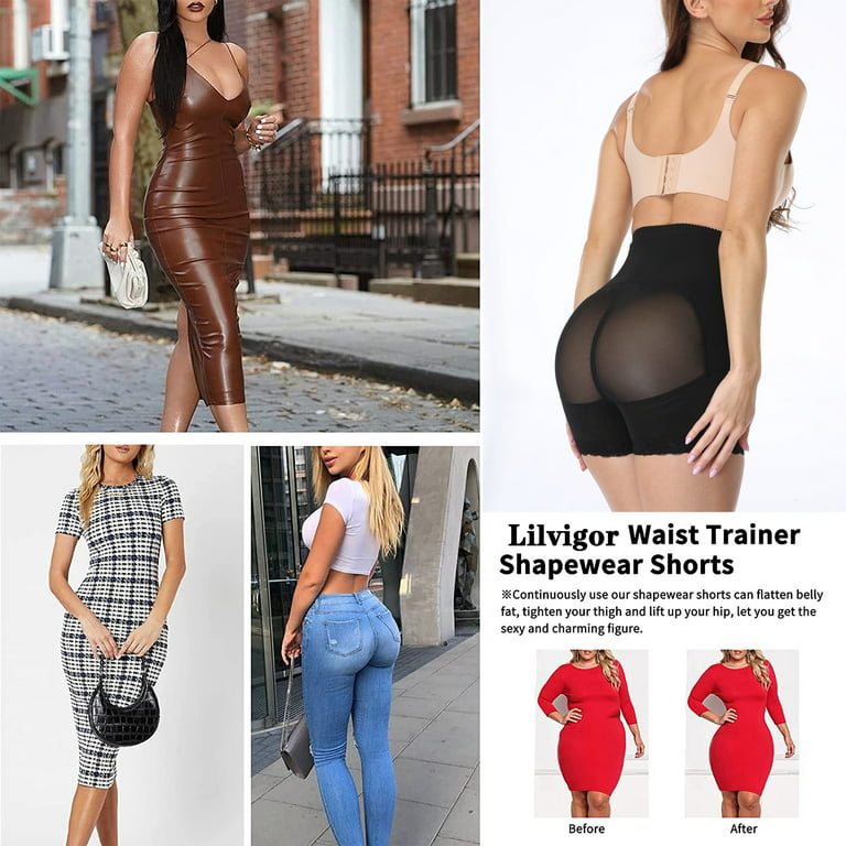 Lilvigor Tummy Control Shapewear for Women Fajas Colombianas High Waist  Body Shaper Butt Lifter Shorts Thigh Slimmer Hook Plus Size