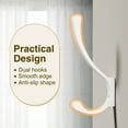 thumbnail image 4 of NIFFGAFF Metal Wall Hooks Screw In : 4 Packs Large Heavy Duty Mount for Hanging Coats, Backpacks, Handbags, Bags, Wall Mounted Hanger Set Includes Nails, White, 4 of 9