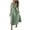 Mint Green, variant on Plus Size Swing Dresses for Womens 2026 Fashion Summer Solid-Color Casual Short-Sleeved V-Neck Cinched Waist Thin Belt Dress