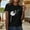 Black, variant on Women's Short Sleeve T-Shirt Red Dandelion Print Summer Short Sleeve Loose Casual Crew Neck Women's T-Shirt Women Spandex Shirts