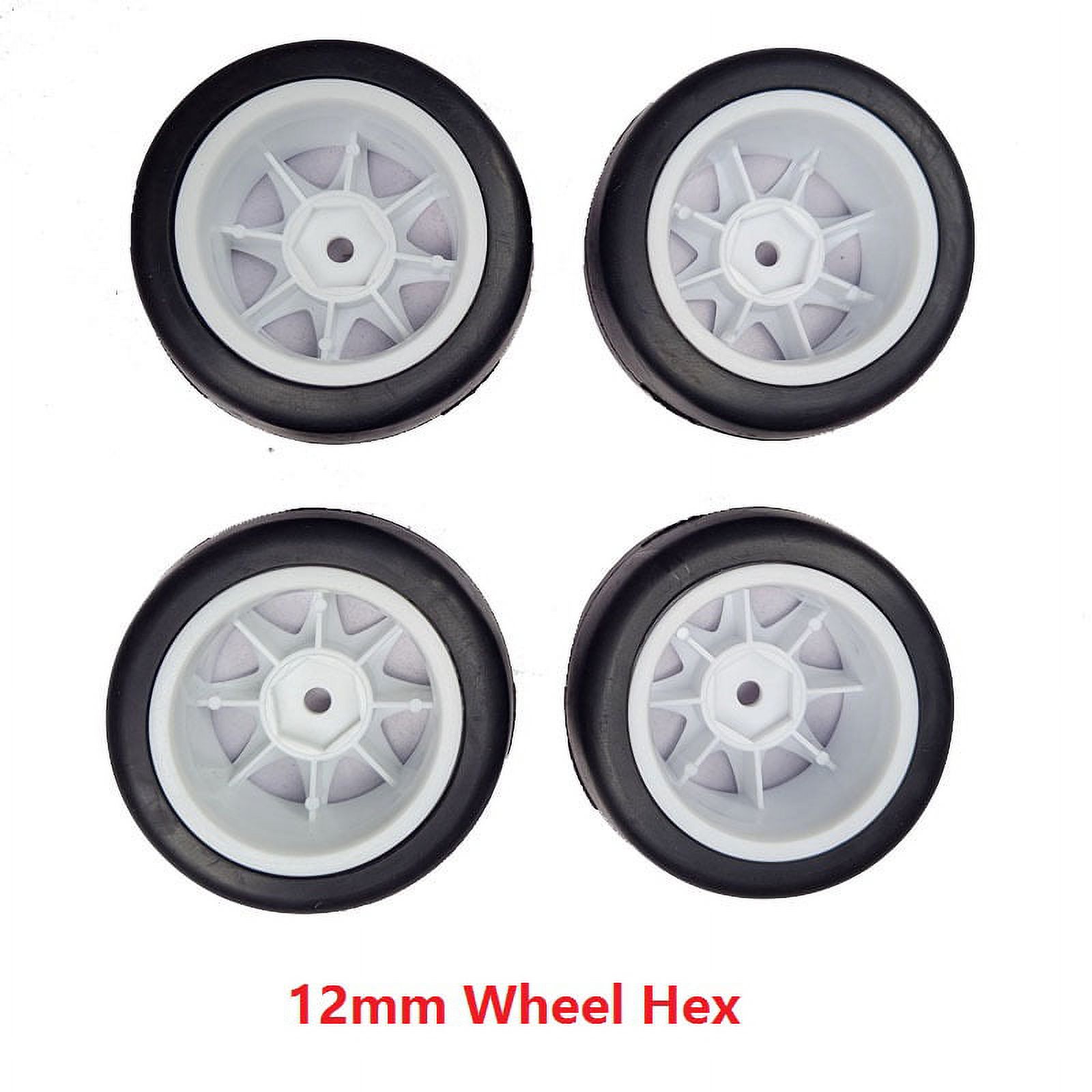 Ntcpefy 4 Pneus 58mm Pour Voiture Dérive 1/10 1/12 – Jantes Hexagonales 12mm Avec Éponge – 3Racing M04 M05