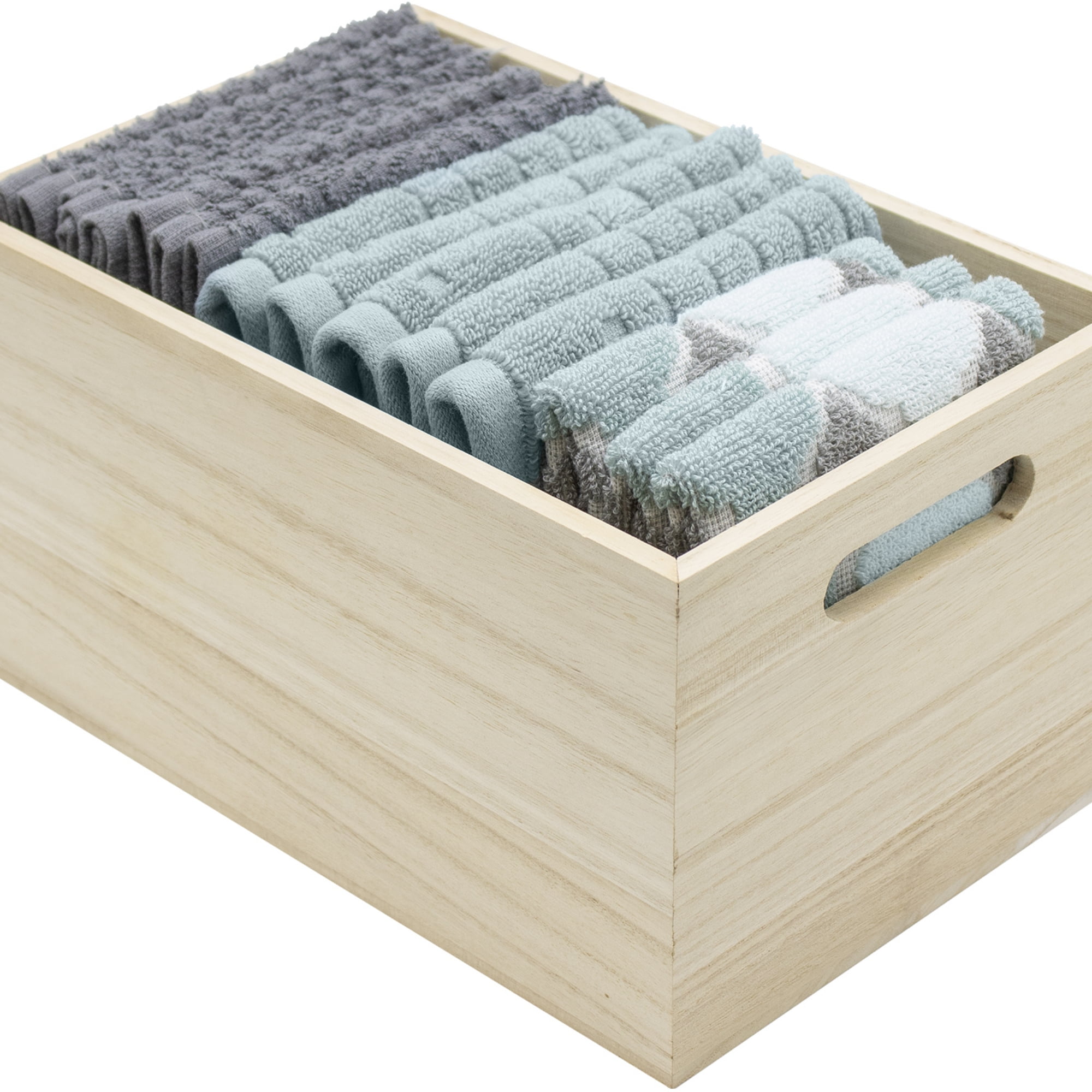 Sorbus Unfinished Wood Crates - Organizer Bins, Decorative Wooden Boxes for Adults (4-Pack)