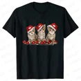 thumbnail image 1 of Camiseta Kawaii de gato de Navidad para mujer, camiseta de manga corta Harajuku, Camisetas de moda Y2k, ropa Ulzzang para mujer, 1 of 5