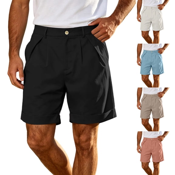AnuYalue Men's Classic Fit Golf Shorts All Day Comfy Casual Shorts Lightweight Dress Travel Summer Short Pants