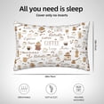 thumbnail image 6 of Easygdp Coffee Pillowcase 20×30 inches, Throw Pillowcase with Invisible Zipper for Bedroom, Sofa, Office, 6 of 8