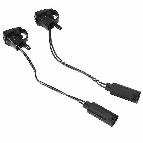 Left & Right New Windshield Washer Nozzle Heated Sprayer Jet LR048615 compatible with Land Rover LR3 LR4 Range Rover Sport 2005-2016_Quality product: Black Great Gift