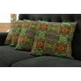 thumbnail image 5 of Ambesonne African Throw Pillow Cover 4 Pack, Native Motifs, 18", Multicolor, 5 of 5