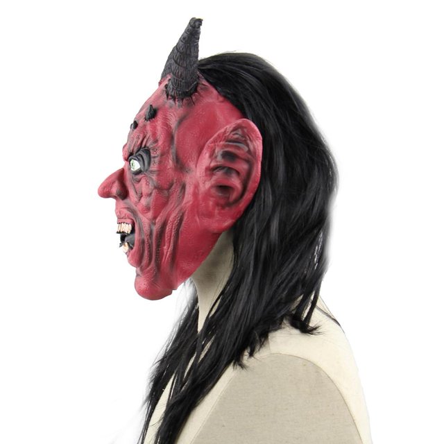 Realista Satanás Diablo Máscara Halloween Scary Cosplay Props Party Night Performance Tmvgtek libre de BPA