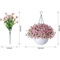 Artificial Faux Hanging Plants Flowers Basket for Outdoor Outside
