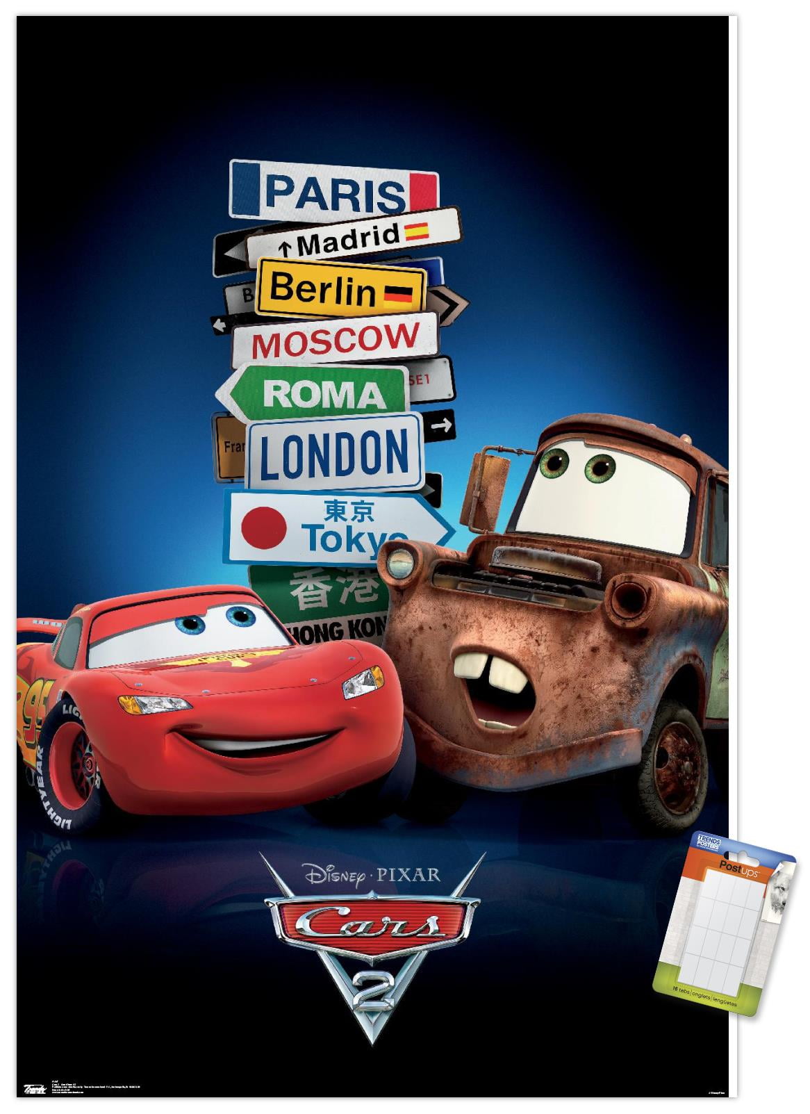 Pixar Disney Cars 2 Paris 8.5" x 11"  movie Poster 