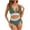 Green-01, variant on STETMN Women High Waisted Bikini Sets V Neck Swimsuits Color Block Two Piece Bathing Suit