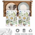 thumbnail image 5 of Spring Daisy Leaves Kitchen Towels Set of 2, Farmhouse Watercolor Flowers Butterfly Absorbent Dish Towels for Kitchen, Microfiber Hand Towel, Quick Drying Tea Towel for Cleaning Decorative Dishcloths, 5 of 7