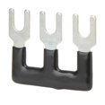 thumbnail image 2 of 10Pcs Terminal Strip Black 25A Red Copper PVC Fork Type Good Conductivity Terminal Blocks for Appliance Industry Power TB 2503 (3 Positions), 2 of 2