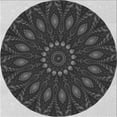 thumbnail image 1 of Ahgly Company Machine Washable Indoor Square Transitional Charcoal Black Area Rugs, 8' Square, 1 of 7