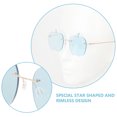 thumbnail image 4 of 1 par de gafas de solas de gafas de gafas sin borde de moda gafas en forma de manzana para mujeres hombres, 4 of 5