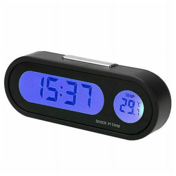 Mini Electronic Clock Time Watch Auto Dashboard Clocks Luminous Thermometer Black Digital Display Car Styling Accessories N1D6