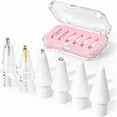 thumbnail image 1 of LinQingQ Upgraded Replacement Tips for Apple Pencil Pro/USB-C/2nd Gen/1st Gen Tips(with Storage case),wear-Resistant Mix Metal Tips for iPad Pencil Accessories(6 Pack，Pink), 1 of 1