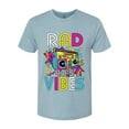 thumbnail image 3 of Rad 90's Vibes Vintage Mens Premium Tri Blend T-Shirt, Denim, Medium, 3 of 5