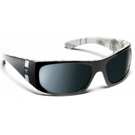 Shaka Close Wrap Fitting Sunglasses, Black C-Note Frame, SharpView Polariz