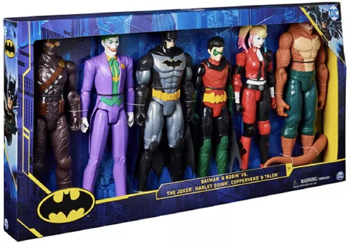Batman Action Figure Robin, Talon, The Joker, Harley Quinn, and  Copperhead-Limited Edition 6 in 1 Large Size Each 12 Inch Articulated All  in One 