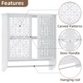 thumbnail image 4 of HONEIER Bathroom Wall Cabinet with Towels Bar Over The Toilet Space Saver Storage Cabinet Wall Mounted Medicine Cabinets with 2 Doors for Toilet, Bathroom, Living Room, Kitchen, Laundry, 4 of 8