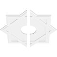thumbnail image 2 of Ekena Millwork CMP30AL2-07000 30 in. OD x 7 in. ID Square Axel Architectural Grade PVC Contemporary Ceiling Medallion - 2 Piece, 2 of 11