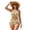 Beige and Orange - Rose, variant on Skull Rose Print Women's Bikini Sets Two Piece High Waisted Bathing Suit Tummy Control Swimsuits Summer Beach Swimwear, XS