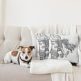 thumbnail image 4 of Ambesonne Dragon Throw Pillow Cover 2 Pack, Chinese Creature, 16", Black White, 4 of 5