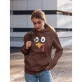 thumbnail image 3 of Tstars Womens Thanksgiving Shirt Holiday Turkey Face Sweatshirt Funny Humor Thanksgiving Gift Shirts for Her Women Hoodie, 3 of 5