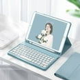 thumbnail image 6 of Timoom iPad Mini 6th Generation 2021 8.3 inch Keyboard Case Cute Round Key Color Keyboard Wireless Detachable BT Keyboard Cover with Pencil Holder for Mini 6 (Blue), 6 of 7