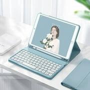 Timoom iPad Mini 6th Generation 2021 8.3 inch Keyboard Case Cute Round Key Color Keyboard Wireless Detachable BT Keyboard Cover with Pencil Holder for Mini 6 (Blue)