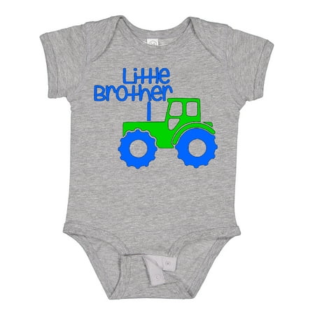 

Inktastic Little Brother Tractor Gift Baby Boy Bodysuit