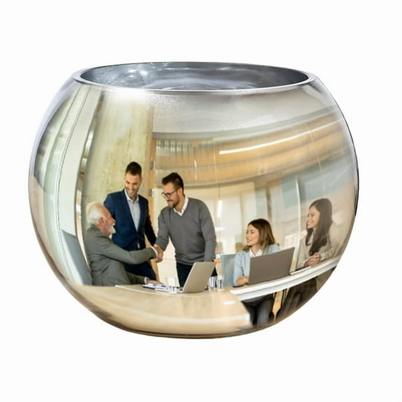Cubicle Mirror 6Inch Convex Mirror Vase Cubicle Decor Desk Security Mirror to See Behind You, Stylish Glass Rearview