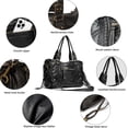 thumbnail image 6 of Sunyuer Crossbody Tote Bags for Women, Vintage Washed Leather Large Handbag, Y2K Hobo Bag, Vintage Shoulder Bag Motorcycle Bag, 6 of 9