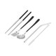 thumbnail image 5 of 304 Stainless Steel Flatware Set Portable Paint Chopsticks Spoon Fork Straw Set for OutdoorBlack Silver (Black Storage Box), 5 of 5