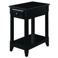 thumbnail image 2 of Black Rectangular Accent Table - Wood With Storage Options For Compact Spaces With And Drawer, 2 of 3