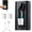 Black, variant on Automatic Mouthwash Dispenser for Bathroom, 3 Levels Dispenser for Kids Adults Wall Mount 18.26 oz w/2 Magnetic Cups Rechargeable Mouth Wash Dispenser