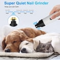 thumbnail image 2 of FINAQUA USB Rechargeable Pet Nail Grinder – Quiet Trimmer for Dogs, Cats & Rabbits, Safe Paw Grooming, 2 of 8