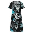 thumbnail image 3 of WILLBEST Vestidos De Verano Vestido Casual Con Estampado Floral Para Mujer Cuello Redondo Vacaciones Uso Diario Primavera Verano Básico Cómodo Elegante Atuendo Femenino, 3 of 3