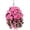 Pink, variant on Artificial Hanging Flowers in Basket for Patio Garden Decor,Artificial Hanging Plant in Basket,Coconut Lining Hanging Baskets with Begonia for The Decoration of Outdoors and Indoors (Purple)