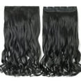thumbnail image 3 of SEGO 3/4 Full Head Curly Wave Clips in Hair Extensions Synthetic Hairpieces for Women One Piece 5 Clips, 3 of 7