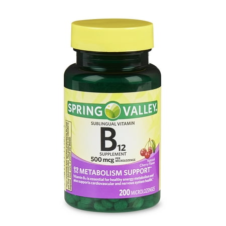 (2 Pack) Spring Valley Vitamin B12 Microlozenges, 500 mcg, 200