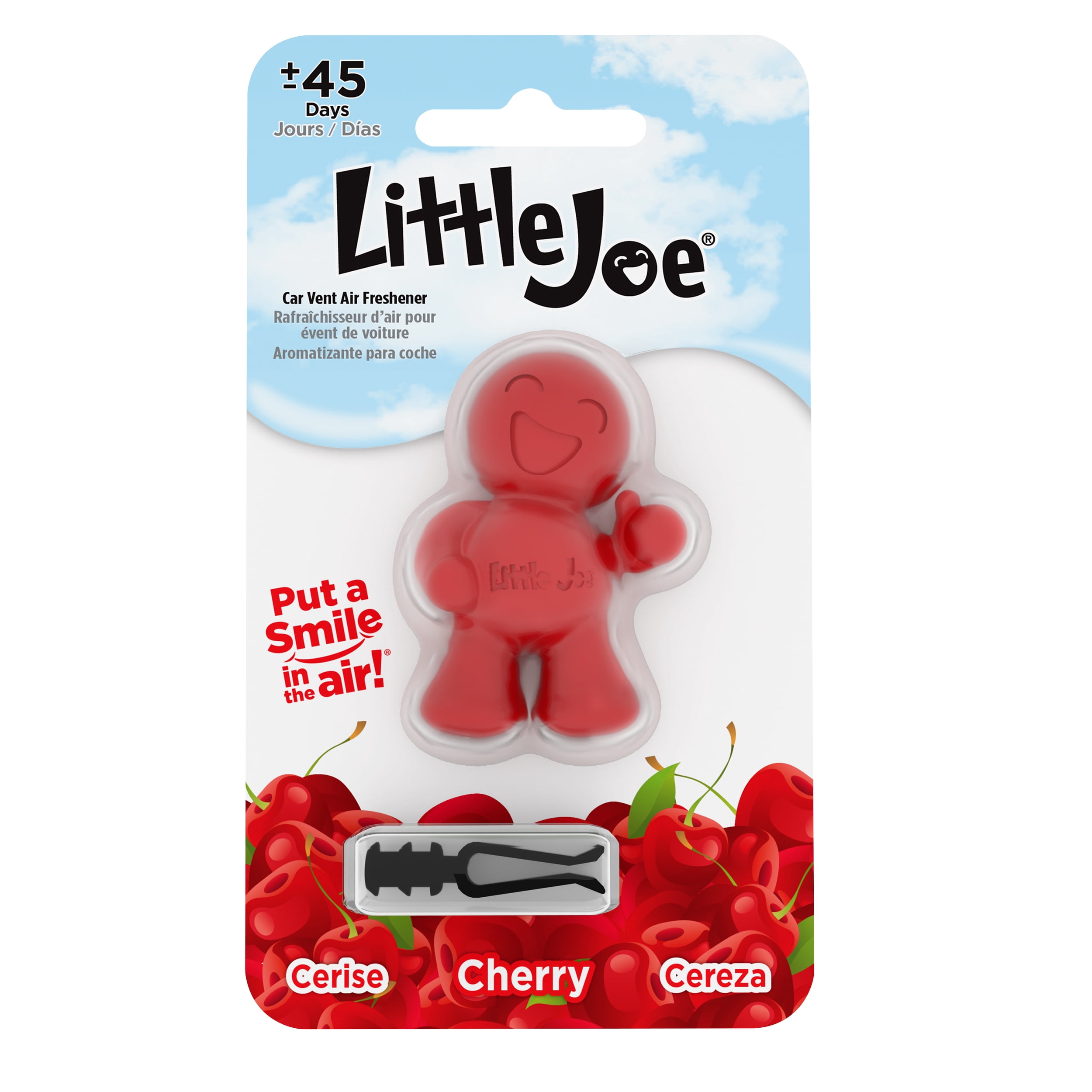 (2 pack) Little Joe 96407 Cherry Scent Car Air Freshener Clips to A/C Air Vent Uses Alcohol-Free Fragrance Oil is Non-Hazardous and Non-Toxic Plastic, Pack of 1