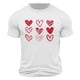 thumbnail image 4 of Tops para hombre, blusas y camisas de cuello redondo y manga corta para hombre. Camiseta/camisa informal de cuello redondo y manga corta con estampado de corazones para hombre. Tops de poliéster para, 4 of 4