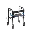 Drive Medical Clever Lite Walker Rollator, Adult, 5" Wheels, Flame Blue