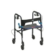 Drive Medical Clever Lite Walker Rollator, Adult, 5" Wheels, Flame Blue