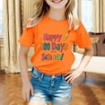 thumbnail image 2 of FAOWME Kid Girls Top 100 Days Of School Shirt For Toddler School T Shirt Kids Happy 100Th Day Tshirt Boys Girls Tees Tops Spring And Summer Clothes,Orange,10-11 Years, 2 of 4